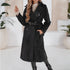 DAMEN JACKE LANGWINTERMANTEL MIT GÜRTEL